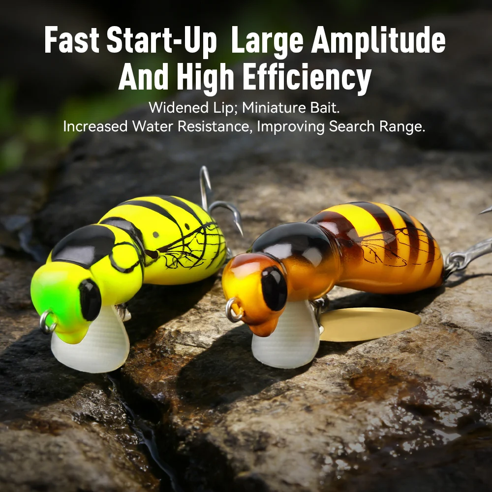 Kingdom Wasp Minnow Señuelo Spinner para Lubina Agua Dulce - imagen 5