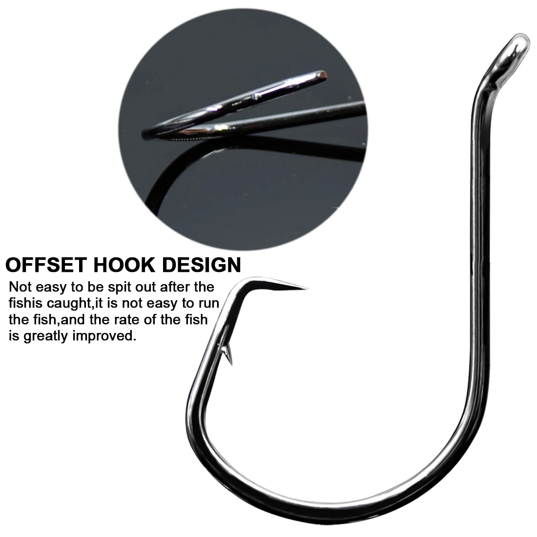 FishTrip-anzuelo de pulpo, anzuelo circular de carpa compensado, 2X cebo vivo fuerte, anzuelo de pesca con púas para agua salada y bagre de agua dulce y lubina - imagen 4