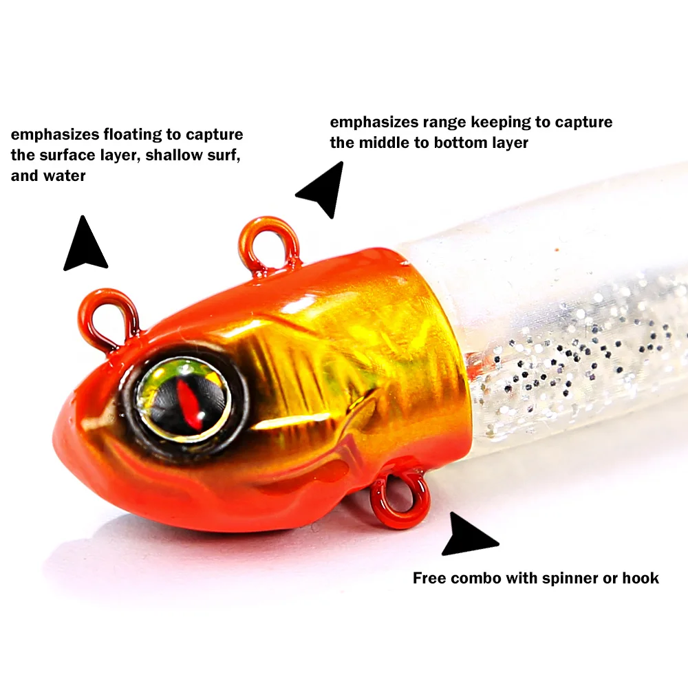 Señuelos de pesca PEAK Swimbait Señuelos de pesca Jigged Head cebos blandos pesca de lubina Wobbler Señuelos - imagen 4