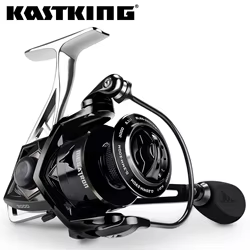 KastKing-carrete de pesca giratorio Megatron, arrastre máximo de 18KG, 7 + 1 rodamientos de bolas, carrete de aluminio, arrastre de fibra de carbono, bobina de pesca de agua salada