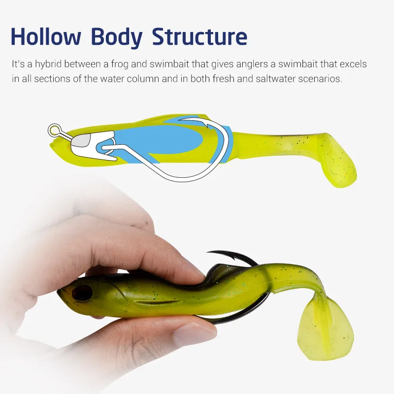 Noeby 14cm 30g TPR Swimbait cuerpo hueco hundimiento cebo suave perca señuelo Wobblers aguja de sábalo grueso Stinger gancho Pike Bass señuelo - imagen 4