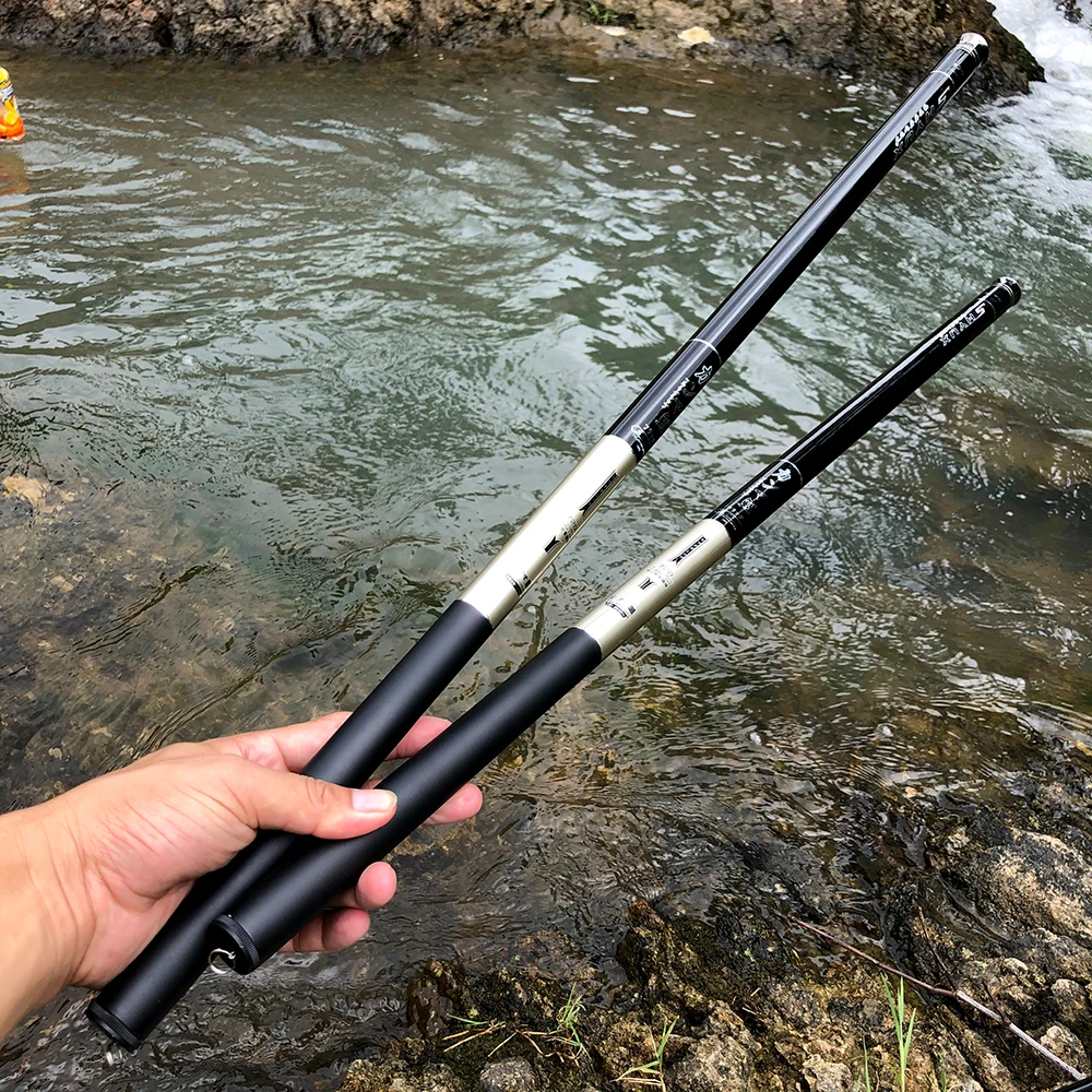 Caña de pescar de fibra de carbono, accesorio telescópico ultraligero, duro, sin anillo, estanque, Arroyo, agua dulce, 3,6 M-7,2 M - imagen 5