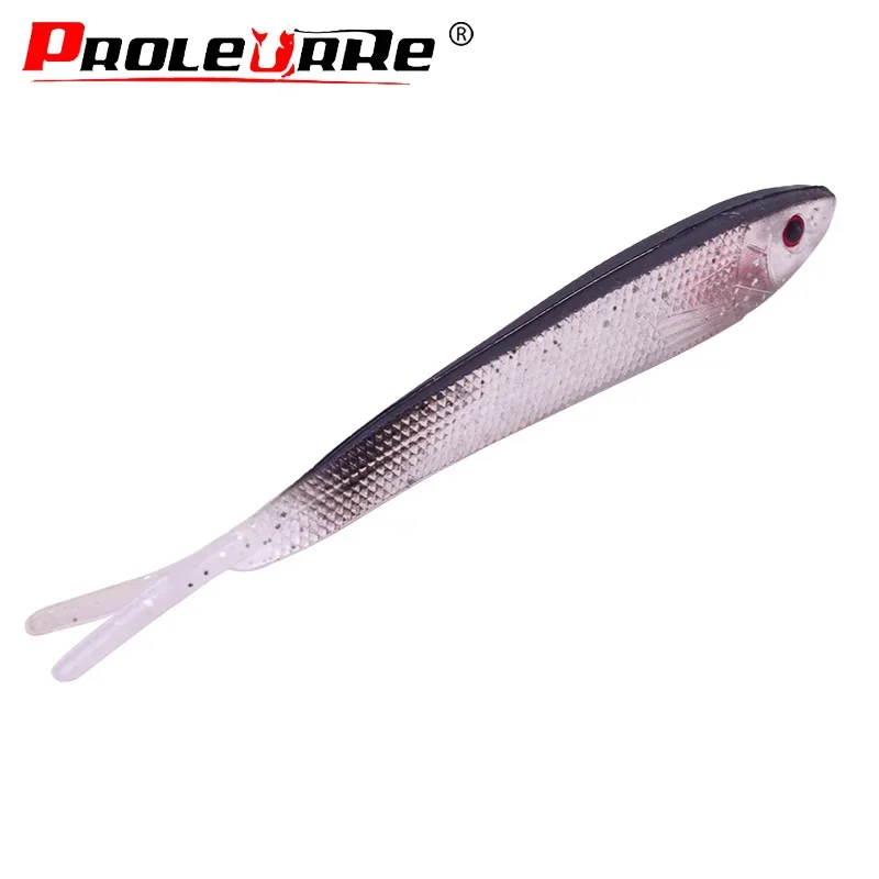 Señuelos blandos de pesca, 5 uds., 7,5 cm/10cm, 1,8g/4,3g, cola de horquilla, cebo Artificial suave, aparejos depredadores, gusano de pesca suave, Wobbles - imagen 2
