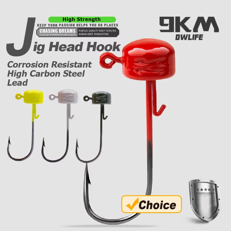 9KM Ned Rig Jighead Cabeza Redonda para Vinilo de Lubina