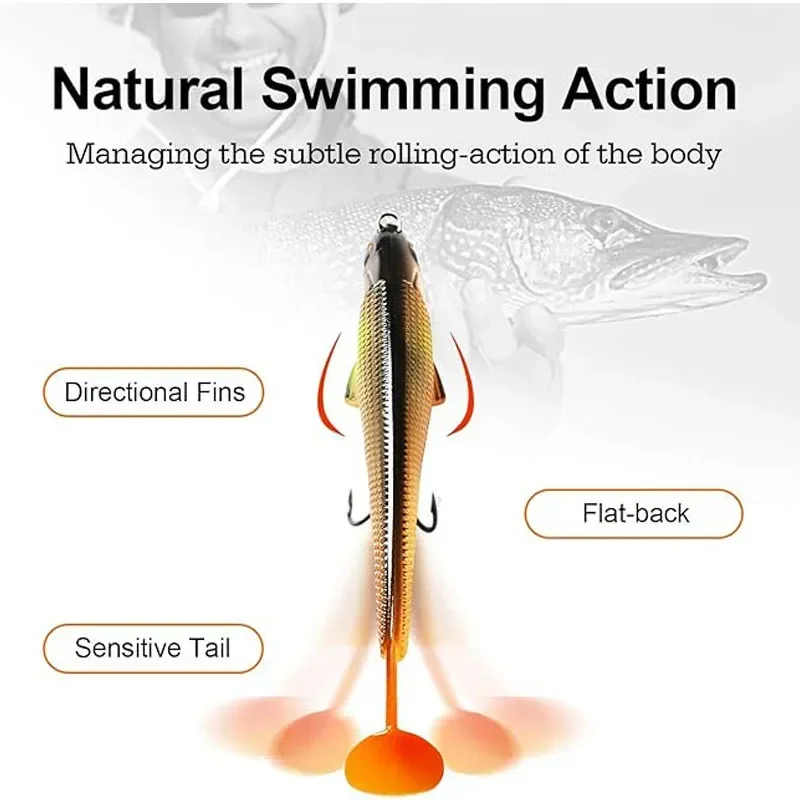 Señuelos blandos de cola en T de 90mm y 7g con cabeza de plomo para agua salada, cebo de silicona para perca Megabass, anzuelo de pesca de tiro largo - imagen 4