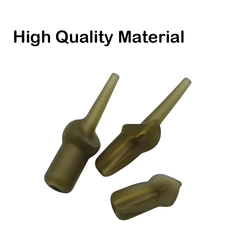 Manguitos de goma para carreras de piezas, conector giratorio, accesorios de pesca de carpa para helicóptero, Chod Hair, Ronnie Rigs, aparejos de extremo, 10 Uds. - imagen 3