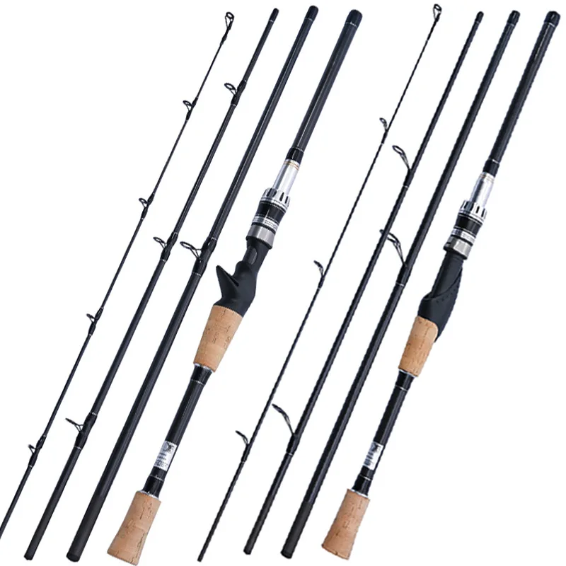 Caña de pescar de carbono superdura, caña de pescar giratoria de 2,1 m y 2,4 m, de fundición telescópica, aparejos de pesca de viaje - imagen 3