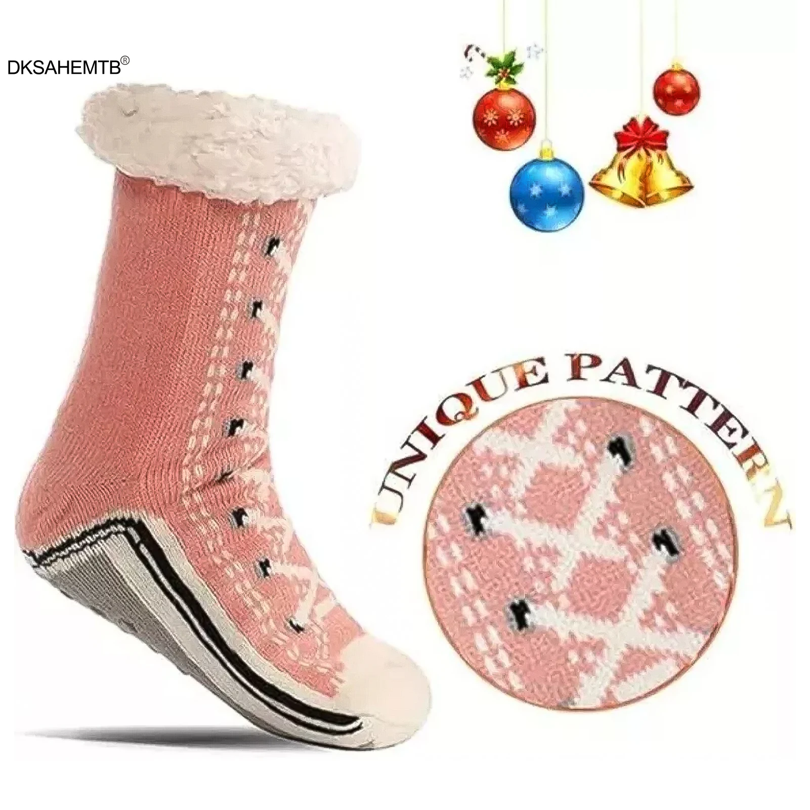 Calcetines de invierno para mujer, calcetines de Cachemira gruesos suaves y cómodos para ejercicio físico en interiores, baile, Yoga, 2 uds., calcetines para el suelo del hogar - imagen 3