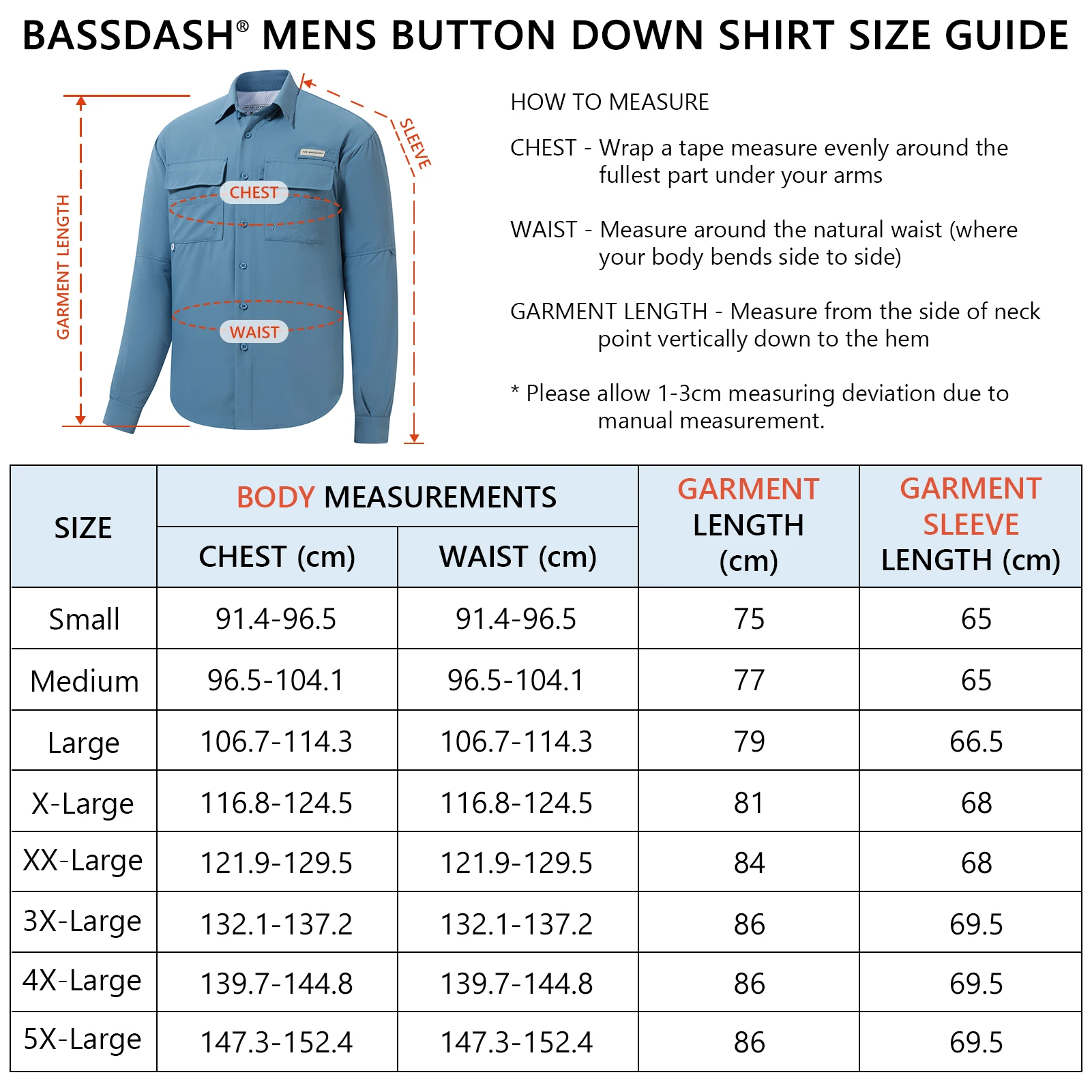 BASSDASH Camisa con botones de pesca de manga larga UPF 50 para hombre Rendimiento Secado rápido FS21M - imagen 2