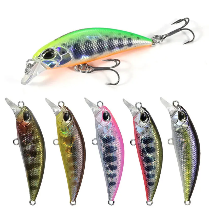 ALASICKA-Señuelo de pesca japonés, Mini Minnow Bass, Wobbler de trucha, Micro cebo de hundimiento, 48mm, 4G, 1 pieza - imagen 3