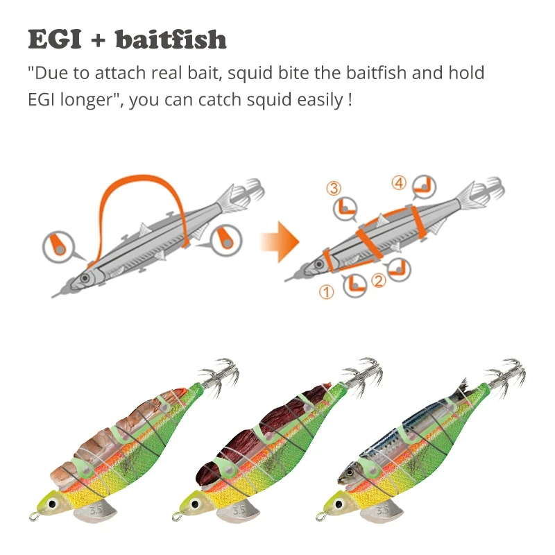 Señuelo de Pesca de calamar, anzuelo luminoso de madera para camarones, sepia, pulpo, 2023 #/21g/3,5mm, 125 - imagen 5