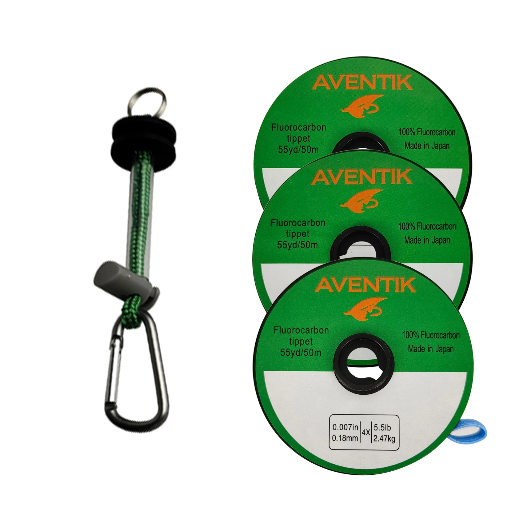 Aventik-líder de pesca con mosca, hilo de fluorocarbono, soporte de Tippet, hundimiento rápido, Invisible, 50 metros/carrete - imagen 3