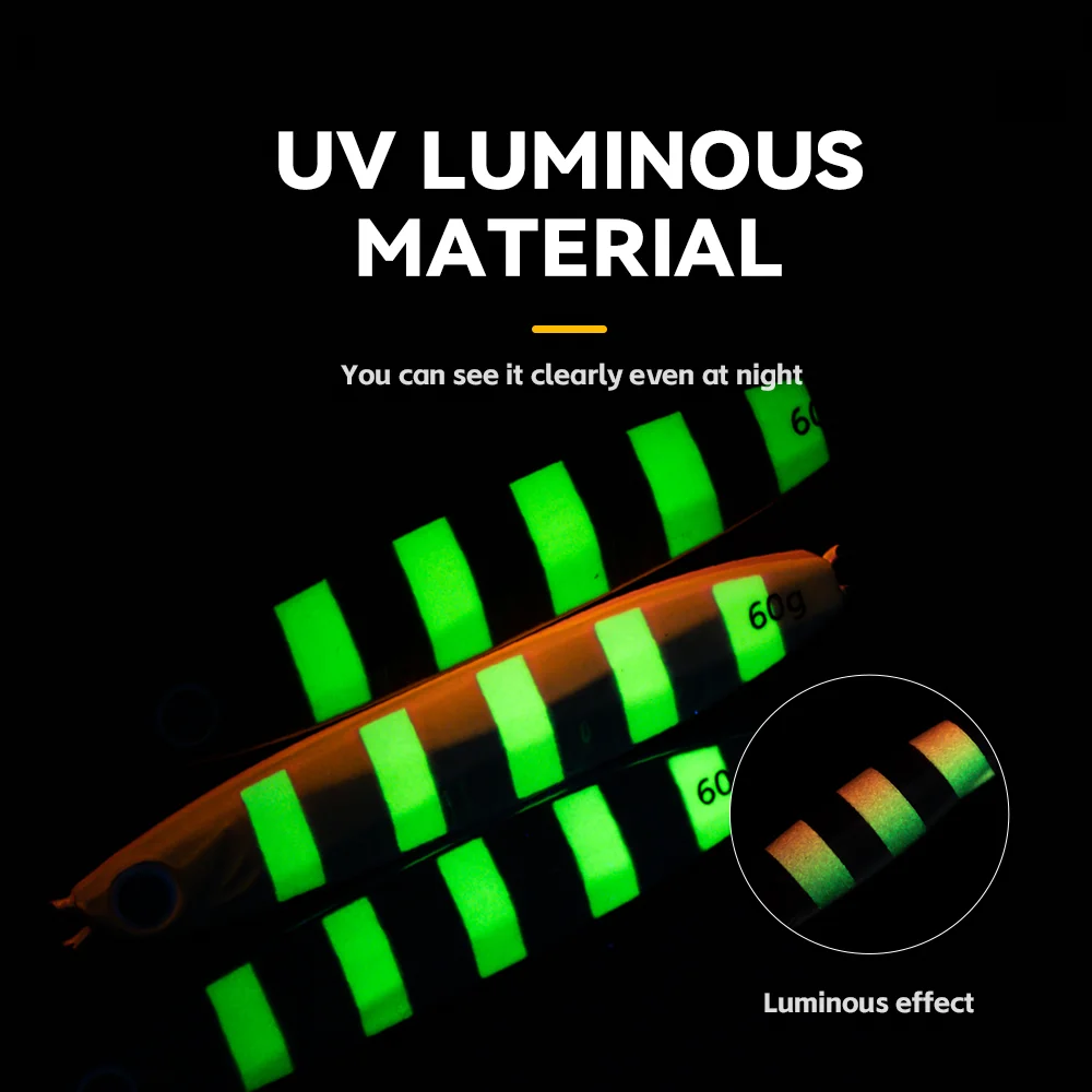 Thorforce-señuelo de Jigging de 60g, 80g, 100g, plantilla de fundición brillante, cebos de pesca, plantilla de Metal, aparejos de pesca de agua salada - imagen 2