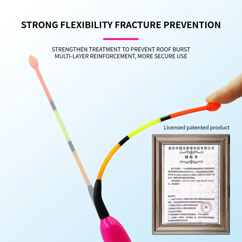 Flotador de pesca en roca marina, fundición larga de fábrica con pies de deriva contrapesados, LED y flotador de pesca en roca marina, palo luminoso - imagen 3