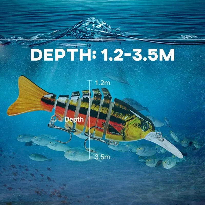 Señuelo Swimbait multiarticulado biónico 7 segmentos - imagen 5