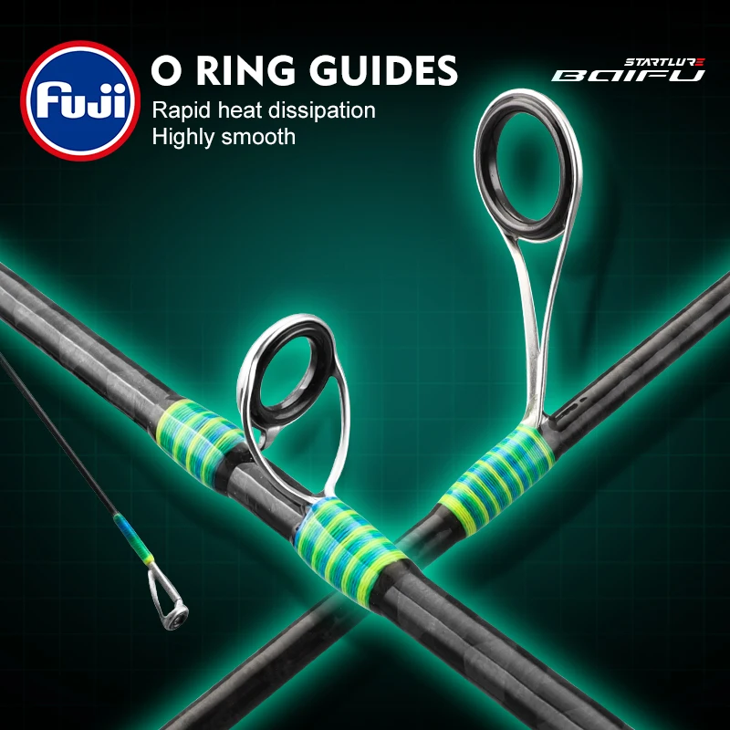 CEMREO-Guías de anillo redondo Fuji de Punta sólida, caña de pescar giratoria de fibra de carbono ligera, múltiples piezas, portátil, de viaje - imagen 4