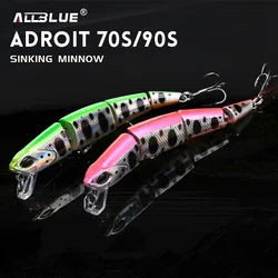 Jerkbait Allblue articulado hundido 70-90mm para lubina y lucio