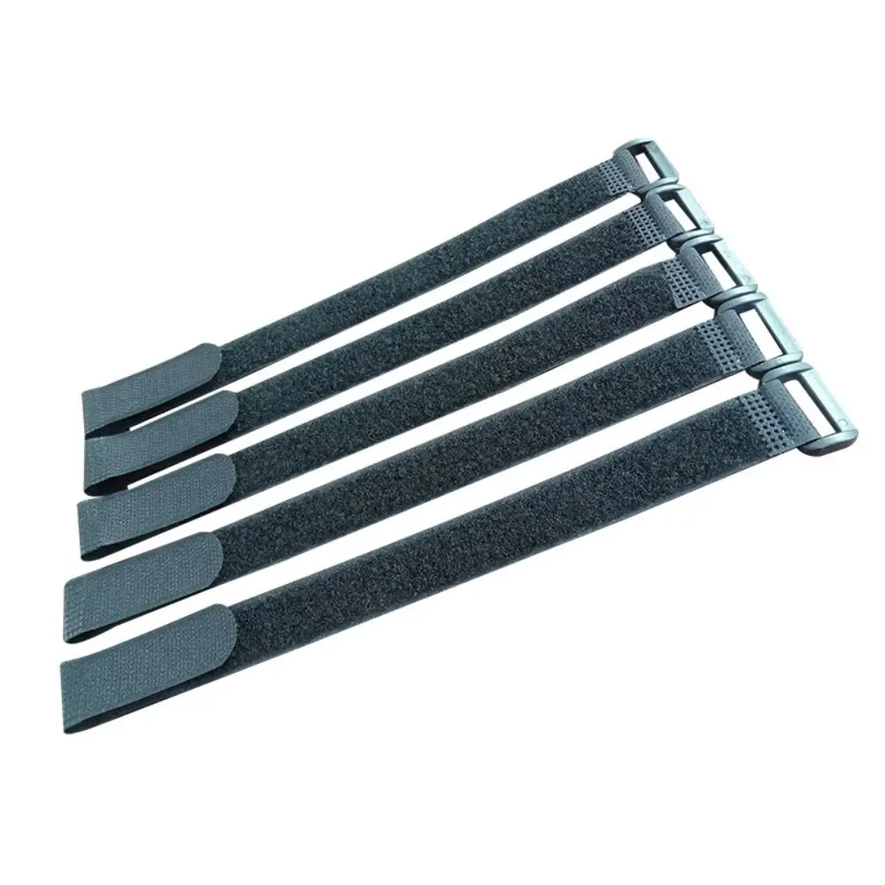 Bridas para cables con correa de nailon duradero, gancho y bucle de nailon multiusos negro, autoadhesivo, reutilizable, sujeción para pesca - imagen 3