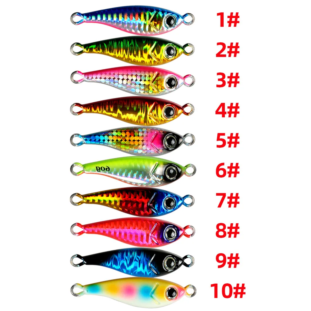 Señuelo de plantilla de Metal para pesca, 7g-60g, señuelo de pesca de mar, señuelos artificiales de Jigging lento - imagen 4