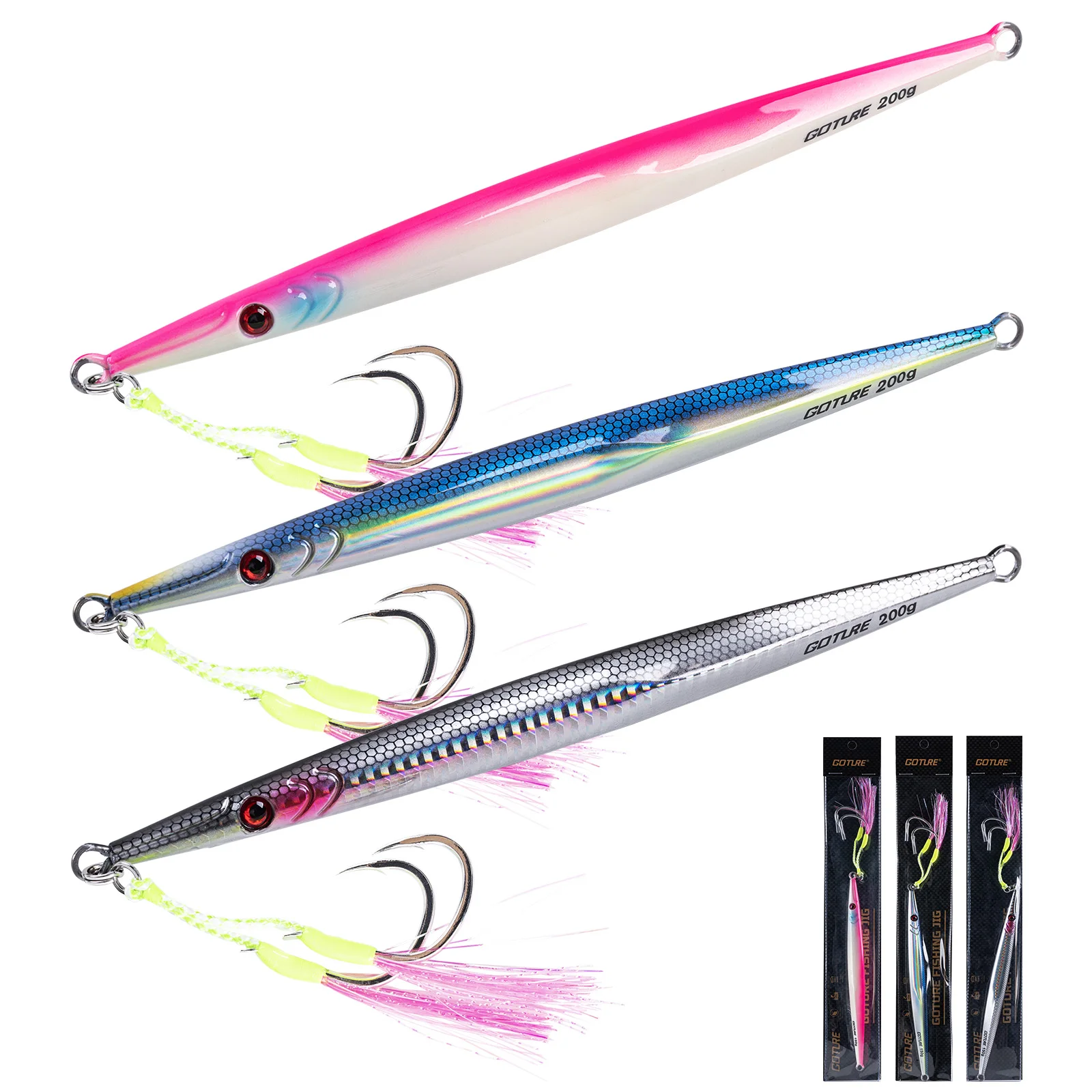 Jig Metálico Hundente Goture – Señuelo de Jigging para Agua Salada