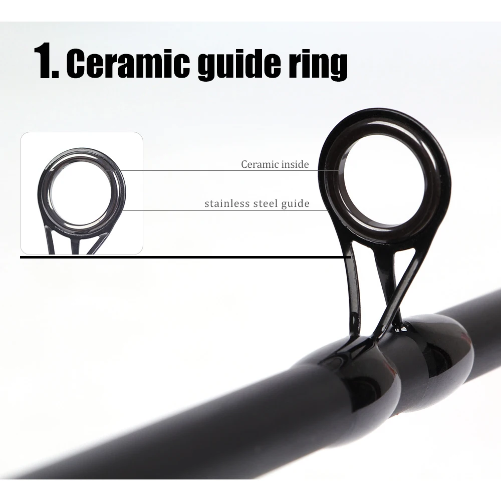 Caña de pescar de carbono con 3 puntas superiores, accesorio giratorio de 40-120G, alimentador de 3 secciones, mango EVA, 3,3 M, 3,6 M, 3,9 M, para carpa de agua dulce - imagen 5