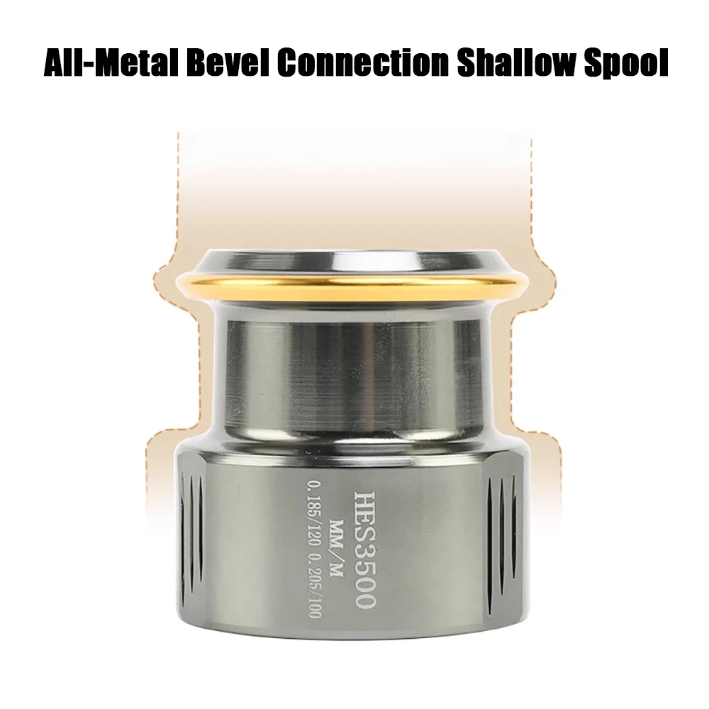 SEAKNIGHT-carrete de pesca giratorio HES, arrastre de cuerpo de Metal completo, carrete poco profundo de 6KG, mango doble de lanzamiento ultralargo, 2023 - imagen 3