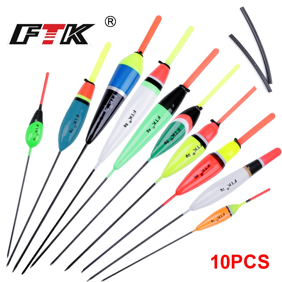 FTK 10 Uds flotador de pesca Bobber Mix 1g-5g juego de flotadores de madera Barguzinsky flotador de abeto boya Bobber tapón flotador de pesca aparejos de pesca - imagen 3