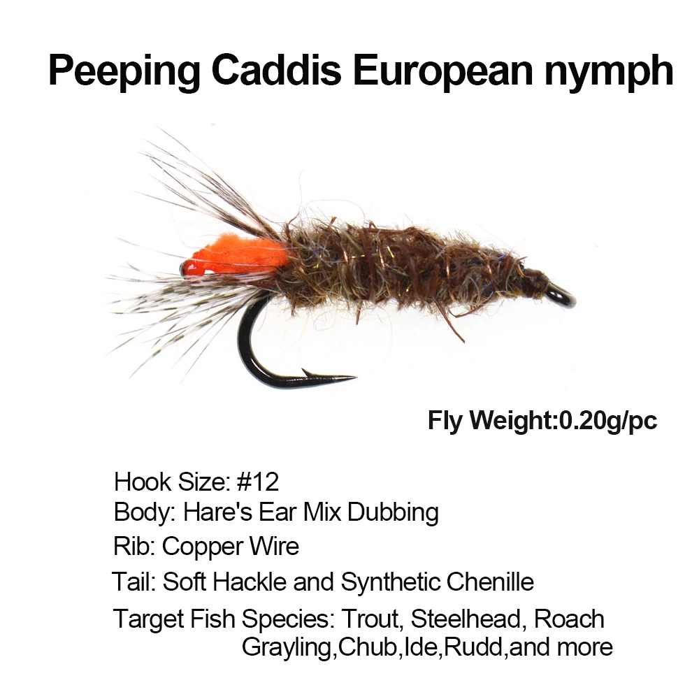 ICERIO Moscas de ninfa para trucha y steelhead – Grizzly y liebre - imagen 3