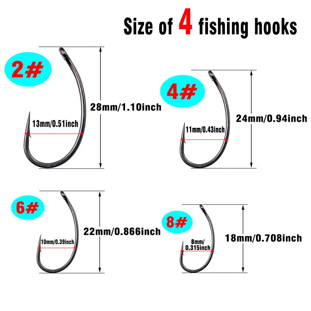 MNFT-Juego de 9 anzuelos de pesca de carpa, aparejos terminales atados a mano, aparejo combinado de pelo, anzuelo listo - imagen 5