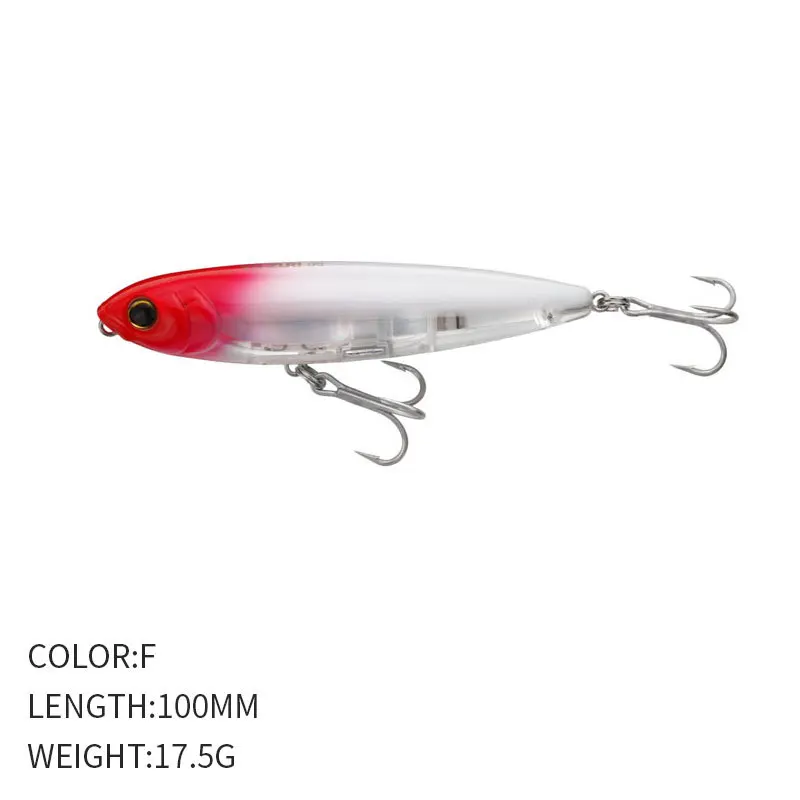 Señuelo de agua superior, 1 piezas, 100mm, 17,5g, Señuelos de Pesca flotantes, carpa Artificial, pez Peche Lake, lápiz Swimbait - imagen 4