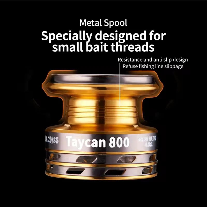 DEUKIO 800 1000 serie Mini carrete rodamiento suave 4,8:1 sistema de arrastre de carrete de pesca 5Kg potencia máxima rueda giratoria bobina de pesca - imagen 4