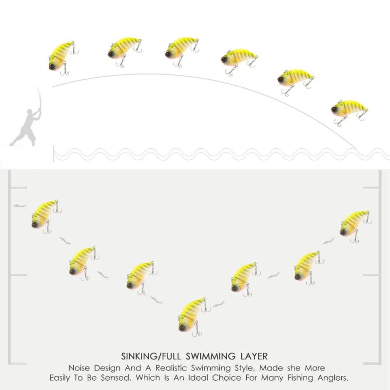 TSUYOKI Raid Level Vib para señuelos de invierno 54mm 14,6g hundimiento sin labios Crankbai Rattlin Japón señuelo Duo Realis Vib perca tipo de pez Bass - imagen 4