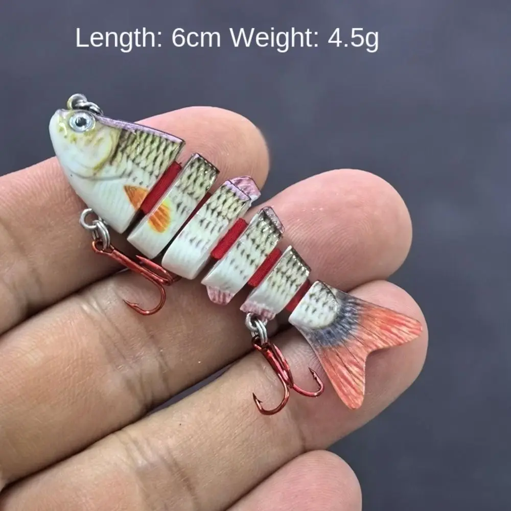 Señuelos Crankbait de 6 segmentos para buceo profundo con ojos realistas - imagen 5
