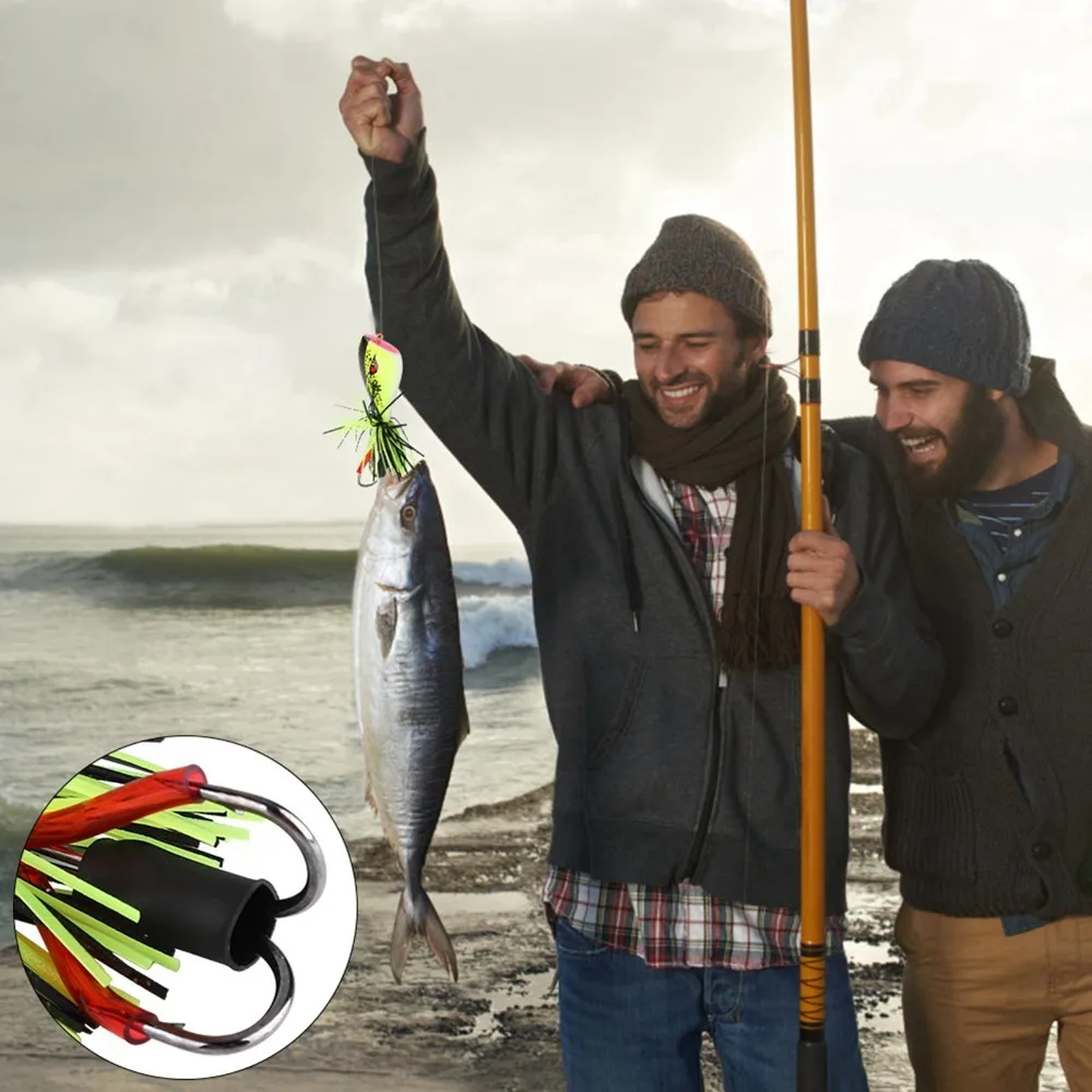 Ranas artificiales duraderas Topwater con anzuelo de púas, señuelos de ranas ABS, señuelo de pesca de 5,5 cm, pesca en el mar - imagen 2