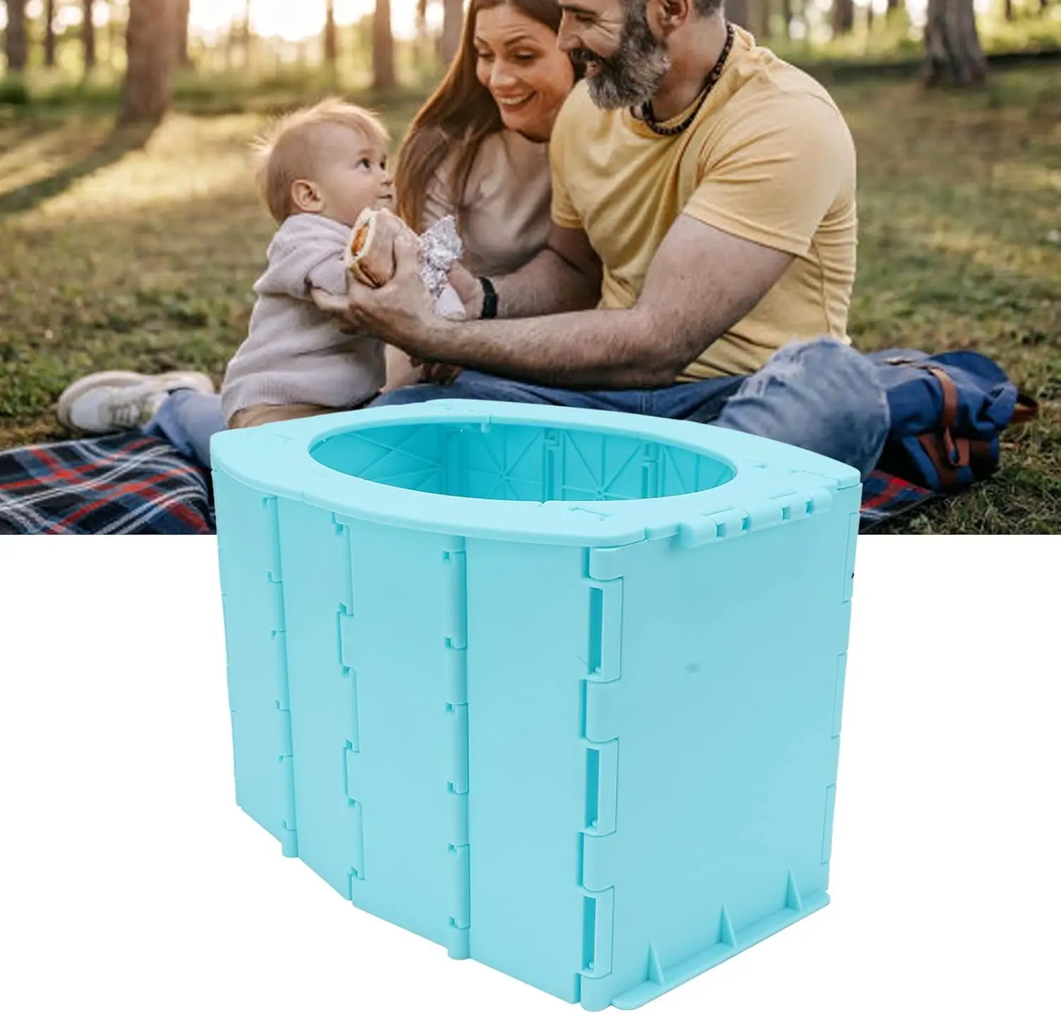 Inodoro portátil para acampar, cómoda para RV, coche, Camping, senderismo, cubo de viaje, viaje de larga distancia, suministros para exteriores - imagen 2