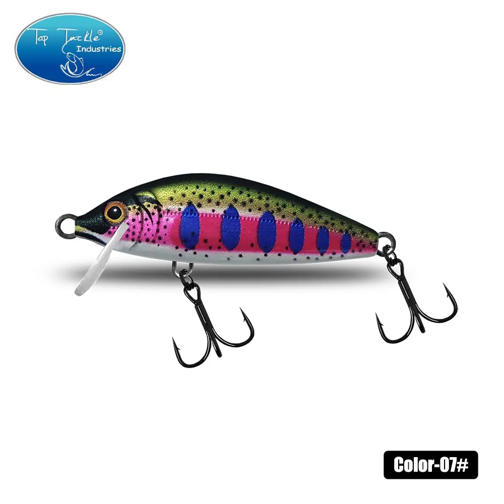Top TACKLE INDUSTRIES-señuelo de pesca de pececillo hundido, 6cm, 8g, señuelo Artificial para trucha, corriente, lago, Jerkbait, pesca en roca, cebos duros - imagen 5