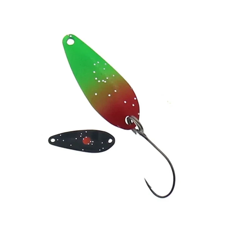Cucharas de pesca de trucha, cebos de Jigging, 2g, 30mm, fundición de cobre, Spinner Artificial de Metal, cebos duros para trucha, peccha, perca, salmón - imagen 4