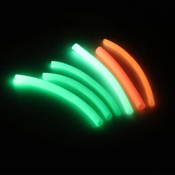 1 paquete/1 metro de pesca que brilla en el tubo oscuro, tubo de sedal de pesca de silicona, cubierta grande antimordida para sedal de pesca