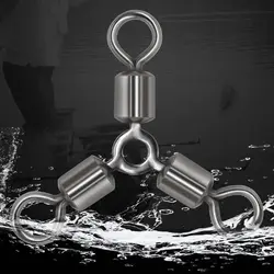 Conector Giratorio con Anillas 3 Vías – Acero Inoxidable Rodamiento Carbono