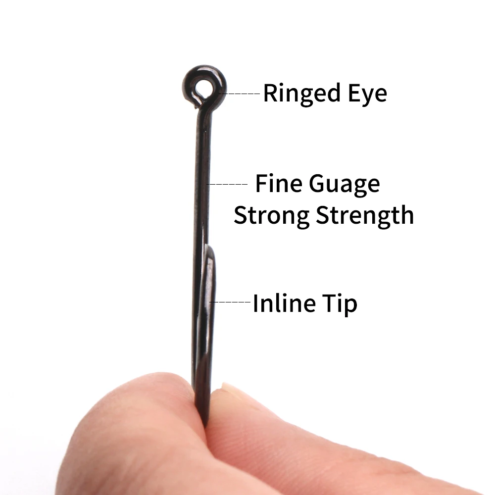 Linoriver-gancho circular de alambre fino para pesca en agua salada, anzuelos ligeros en línea, a rayas, lubina, tarpón, pez espada, 4 # - 7/0 - imagen 5