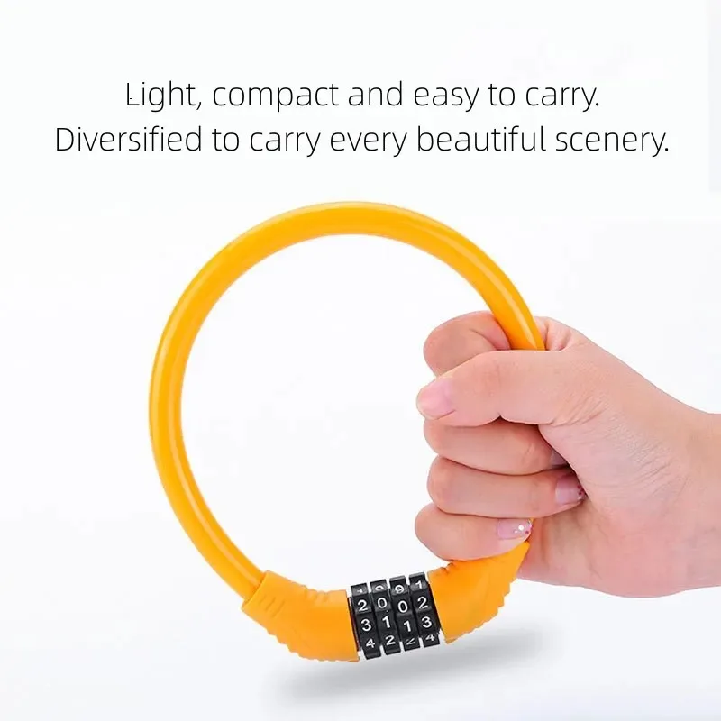Candado de combinación de bicicleta para seguridad de bicicleta de montaña Candado antirrobo para bicicleta con código de 4 dígitos - imagen 3
