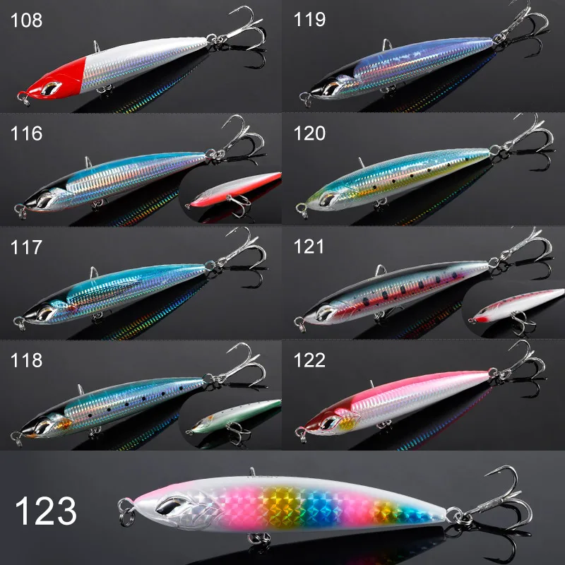 Noeby 16cm 58g 19cm 86g lápiz grande Stickbait señuelo de pesca superficie de curricán flotante cebo Artificial para GT mar barco señuelo de pesca - imagen 4