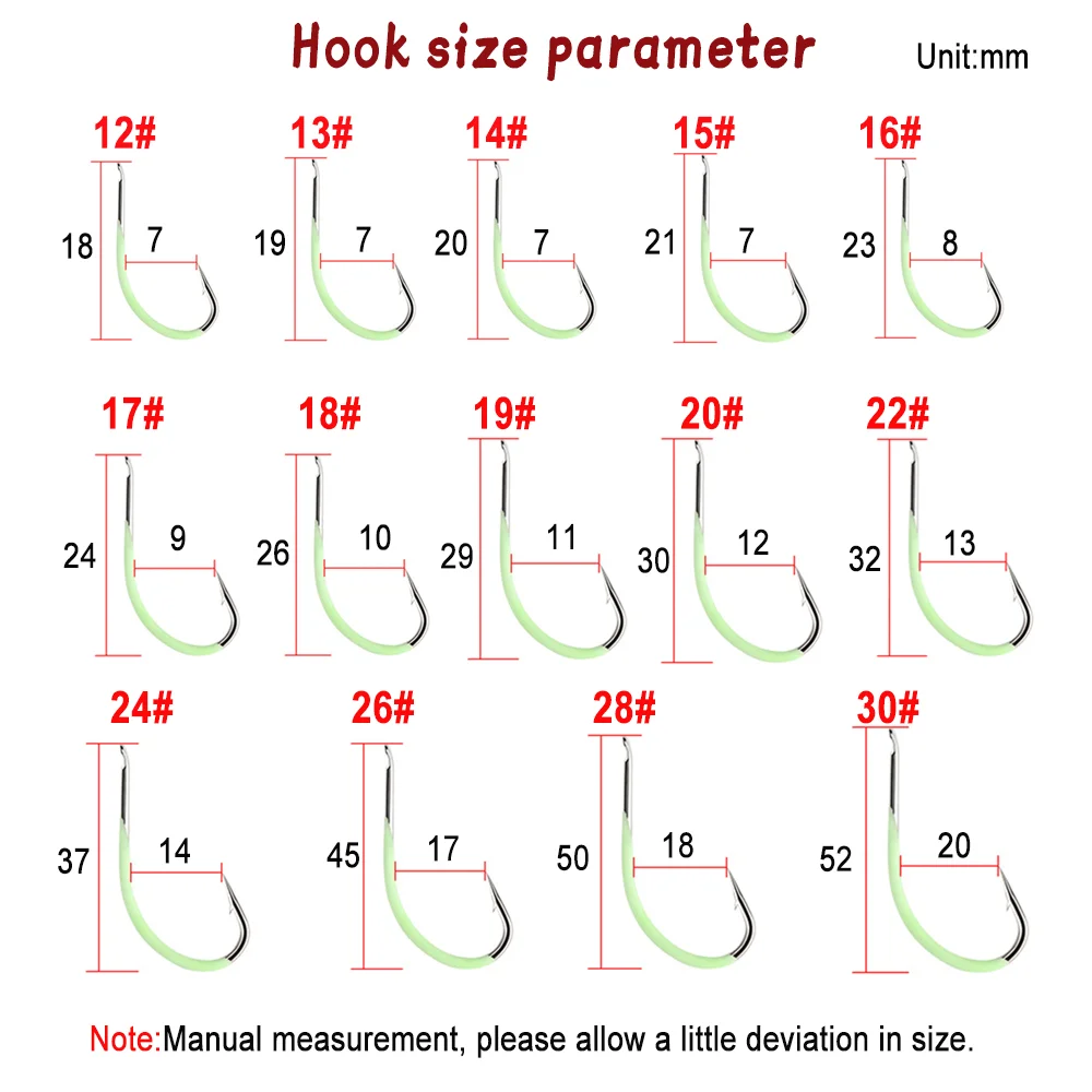 Lionriver-anzuelos de pesca luminosos, aparejos de cuerda con púas, pesca de agua dulce y salada para pargo Grouper, aparejos atados en línea - imagen 3