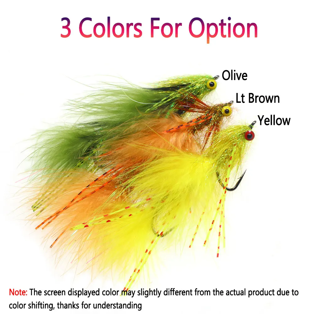 3 opciones de color para señuelos de pesca elegantes