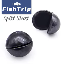 FishTrip-plomo de peso para pesca, 50 Uds., redondo, extraíble, plomo de pesca, aparejos de pesca de agua dulce y salada