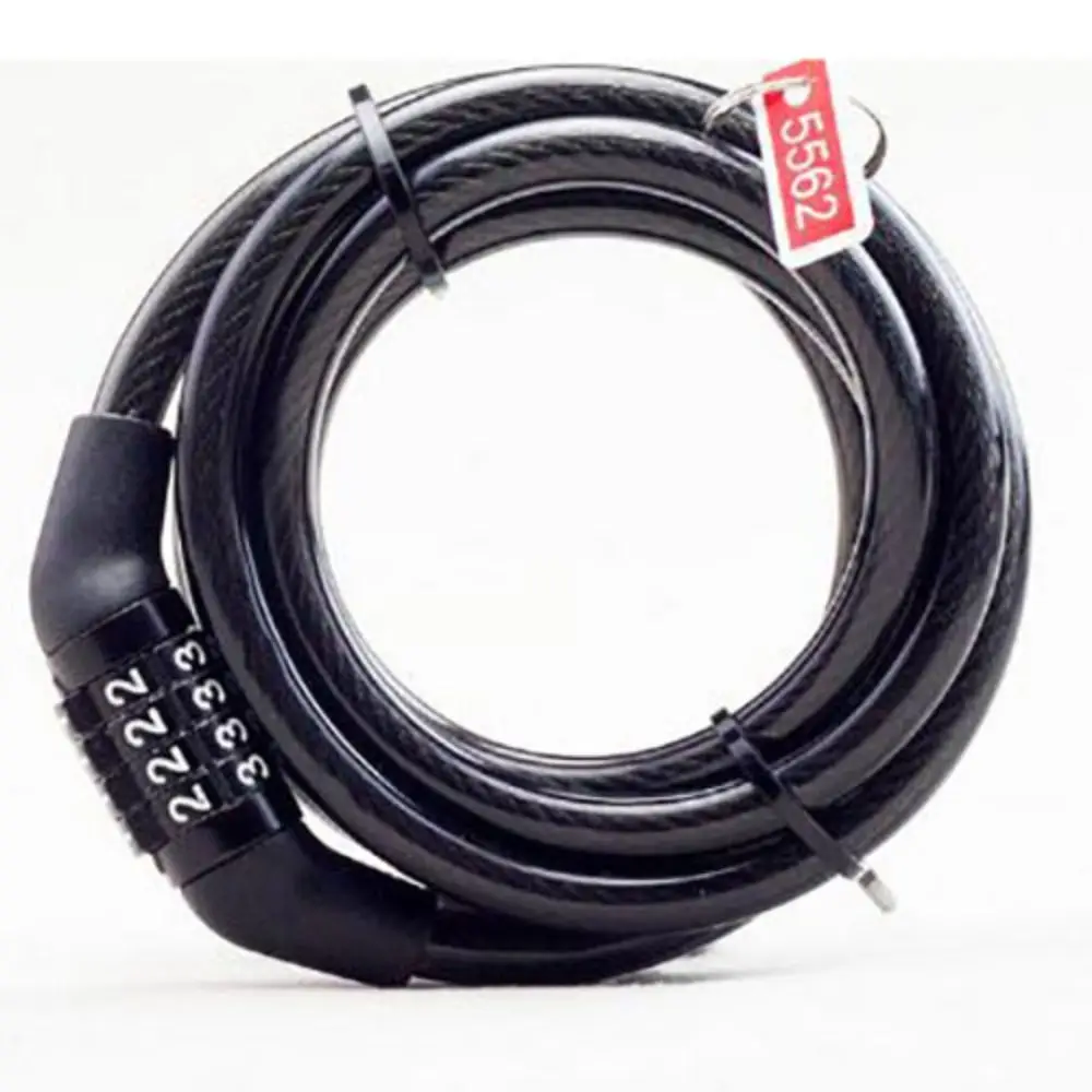 Candado de cable de acero antirrobo con código para bicicleta y moto - imagen 4