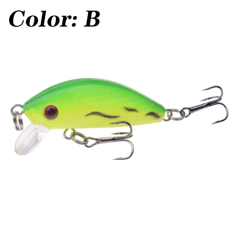 Señuelo de pesca flotante, Wobblers de pececillo, 5cm, 3,8g, Swimbait Topwater, cebos duros artificiales para lubina, Lucio, carpa, aparejos de Crankbait, 1 ud. - imagen 5