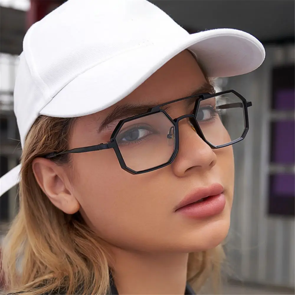 Gafas de sol con montura metálica y protección UV400 pequeñas para hombres y mujeres, gafas de sol poligonales