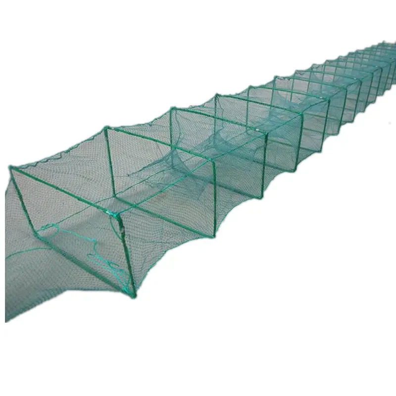 Armadilha-jaula De Pesca De Marco grande fuerte, accesorios De Pesca al aire libre, jaula De Camarón, jaula De cangrejo, 25 secciones, 9m - imagen 5