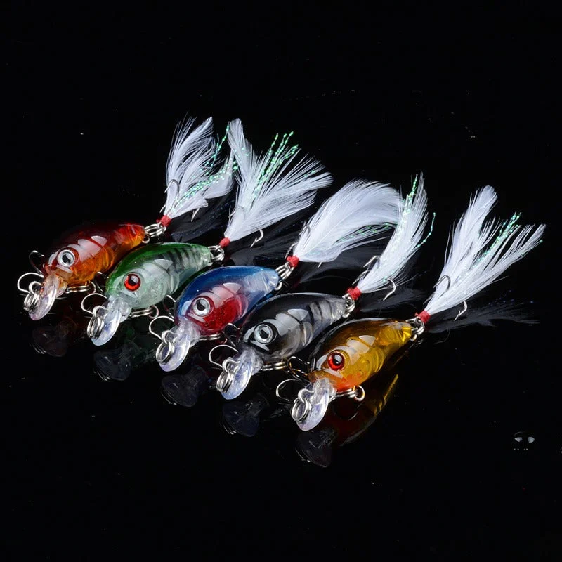 Juego de señuelos de pesca de 5 uds para cebo Artificial de media agua, cebos de pesca de 4g/0,14oz - imagen 4